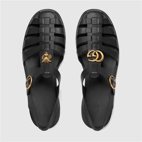 rubber gucci sandals